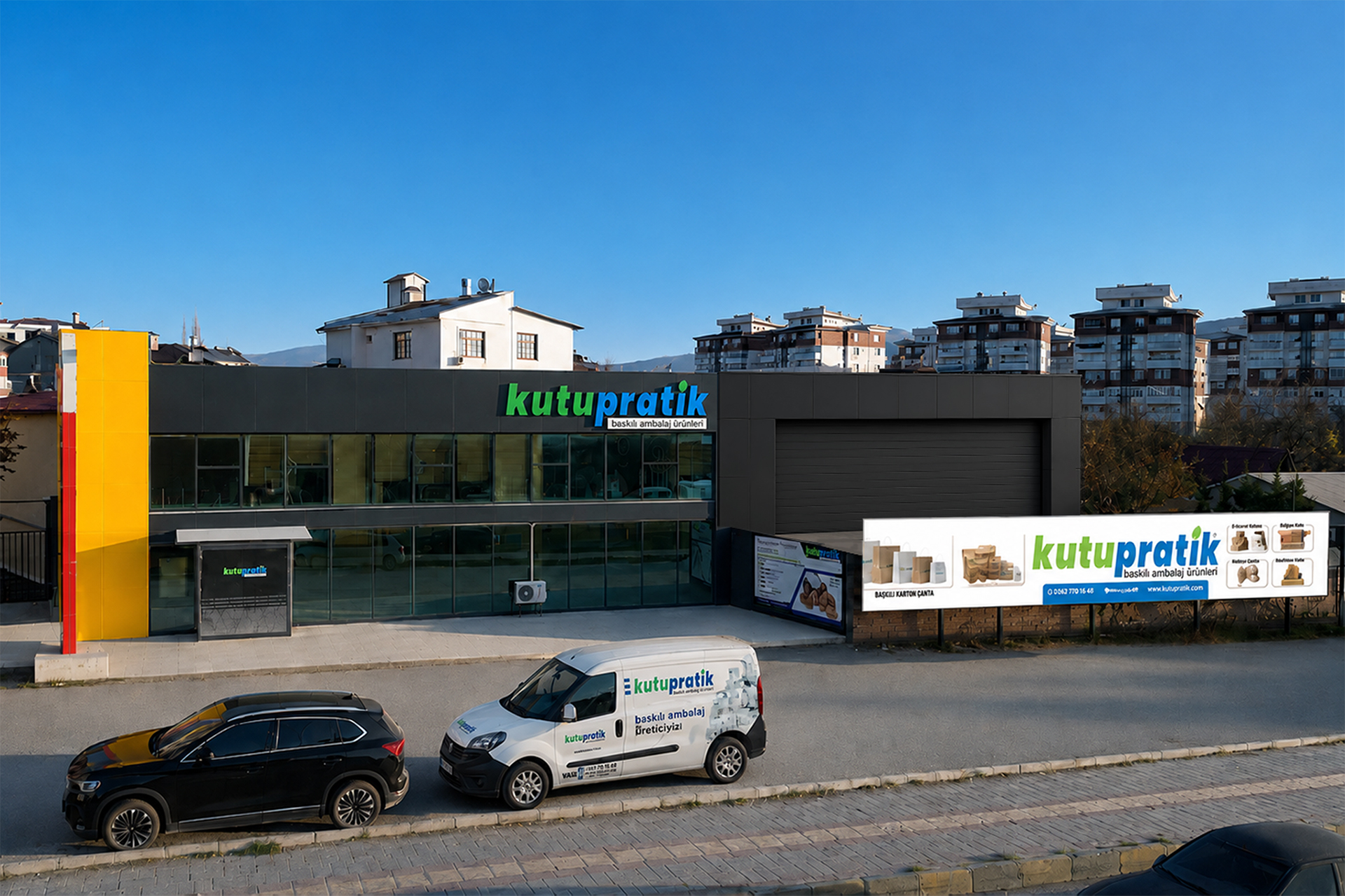 KutuPratik üretim tesisi ve showroom binası