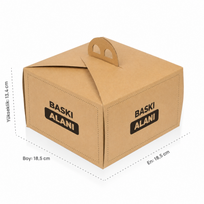 Saplı Pasta Kutusu Baskılı