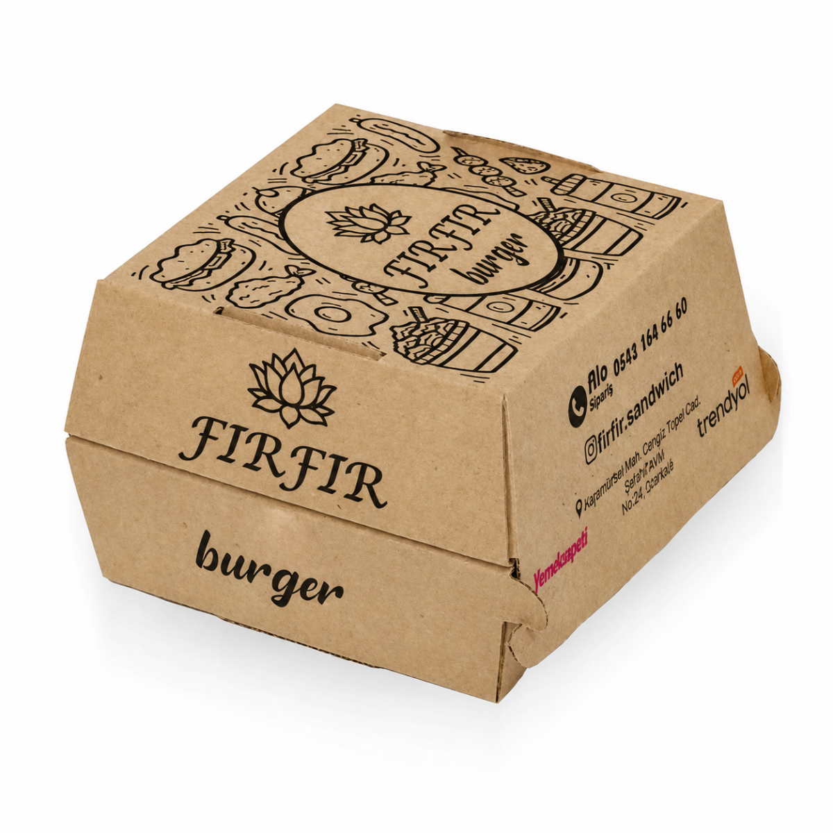 Hamburger Kutuları Baskılı