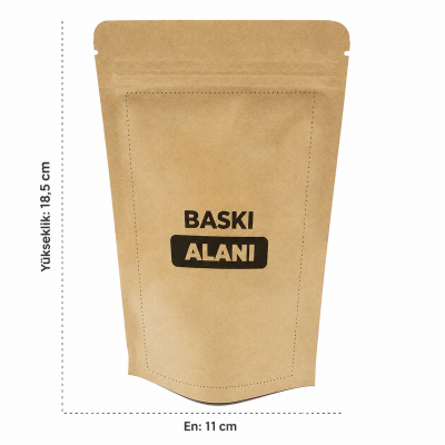 Penceresiz Alüminyum Kraft Doypack Baskılı
